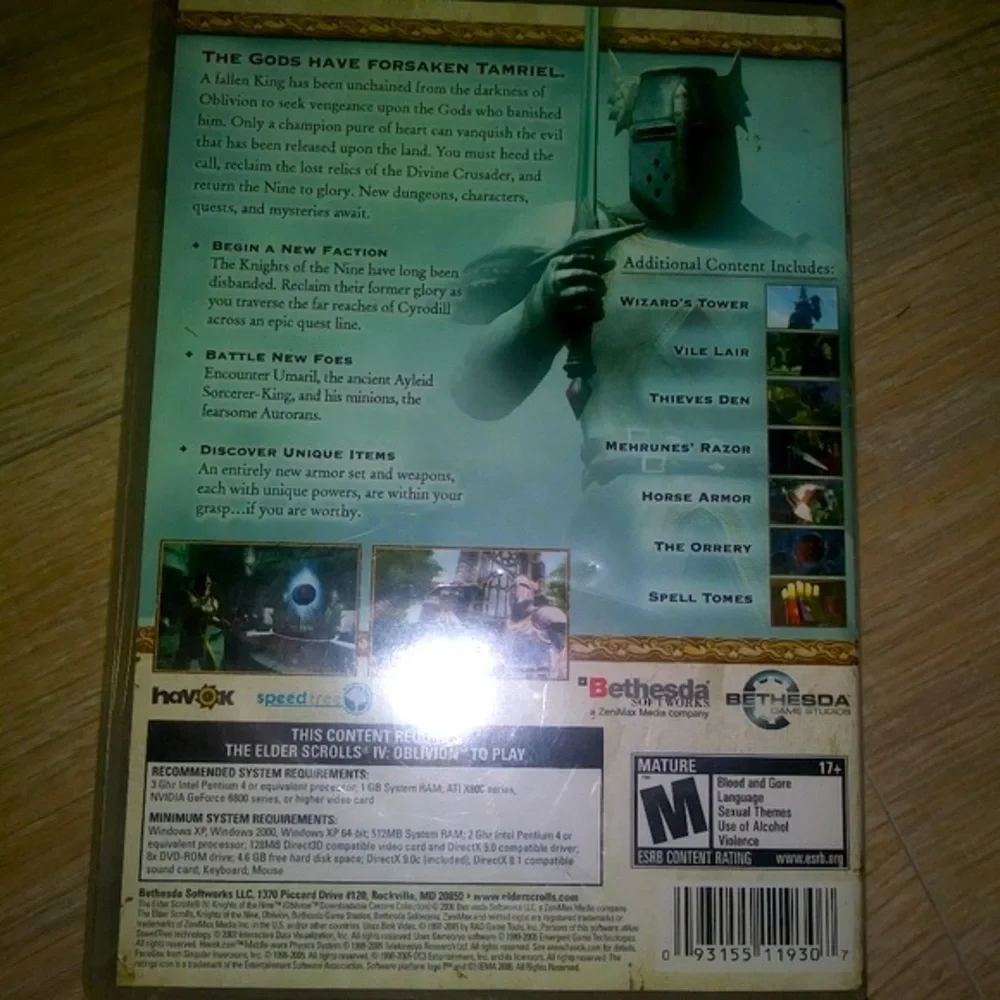The elder scrolls knights of the nine PC Game